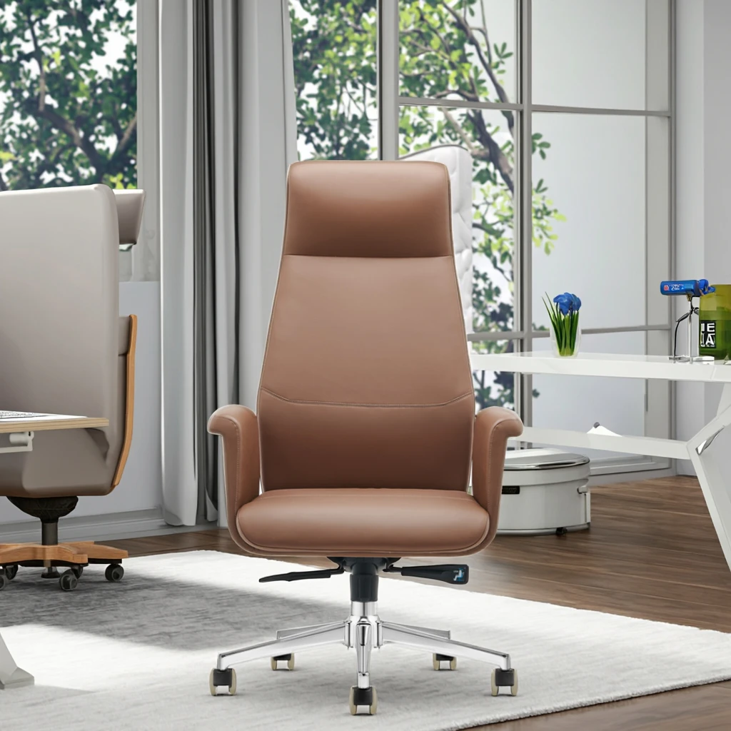Luxury Executive Chair Detachable Headrest PU Leather Surface Professional Auditorium Seating 4