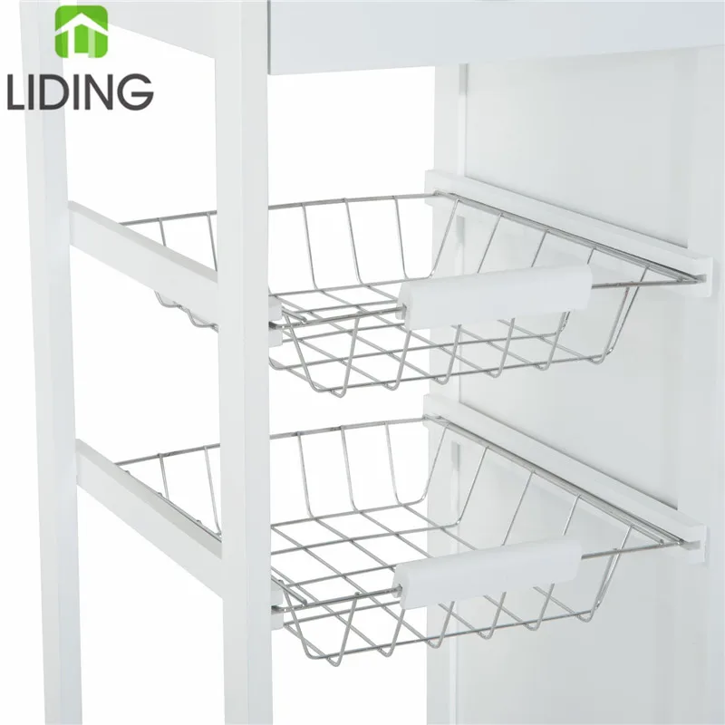 
Популярная бамбуковая корзина из нержавеющей стали, корзина для кухонного островка, Бамбуковая Кухонная Тележка, Сервировочная Тележка с ящиками и шкафом 