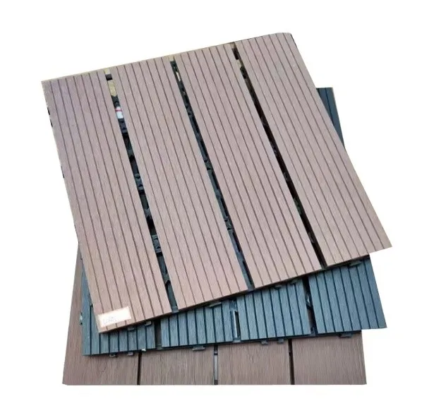 Modern Outdoor Decorative Terrace Interlocking Deck Tiles Wood Plastic ...