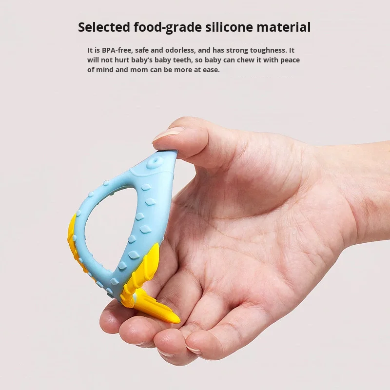 Fish Shaped Baby Food Grade Soft Silicone Soothing Chew Toy Suitable for Teething Babies to Grind Their Teeth supplier