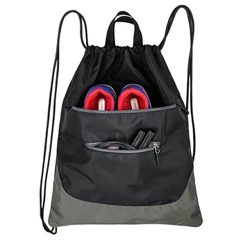 New Recycle Custom 210d Nylon Drawstring Backpack Bag