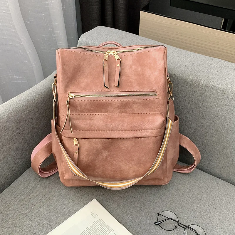 Anti-theft PU Leather Daypack for Women - Versatile & Stylish display picture 3