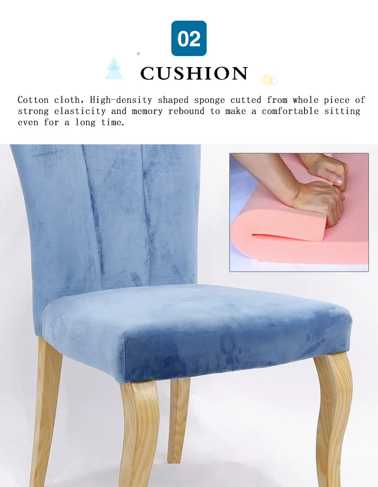modern blue dining chair