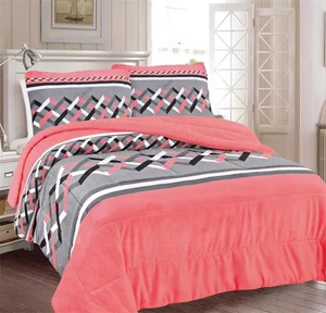 Hot Selling Super Soft Flannel Fleece Borrego Blanket 3pcs Winter Comforter Set