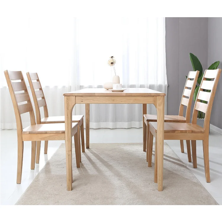 Modern Solid Wood Dining Table and Chair Dining Room Furniture Set