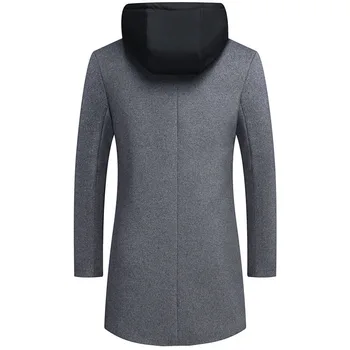 ジャケット・アウター FASHIRU wool melton hoodie long coat fashiru wool melton hoodie long coat Wool Melton Coat – La