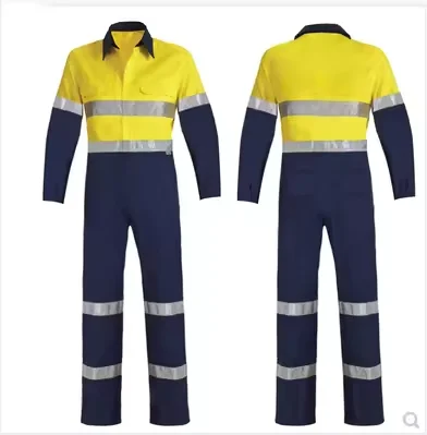 Custom OEM Men Overalls Reflective Safety Workwear Construction Coverall Workwear