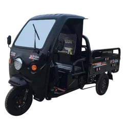 3 wheel electric motorcycle car with drive cabin/electric tricycle tuk tuk for cargo/three wheeler cargo tricycle for delivery
