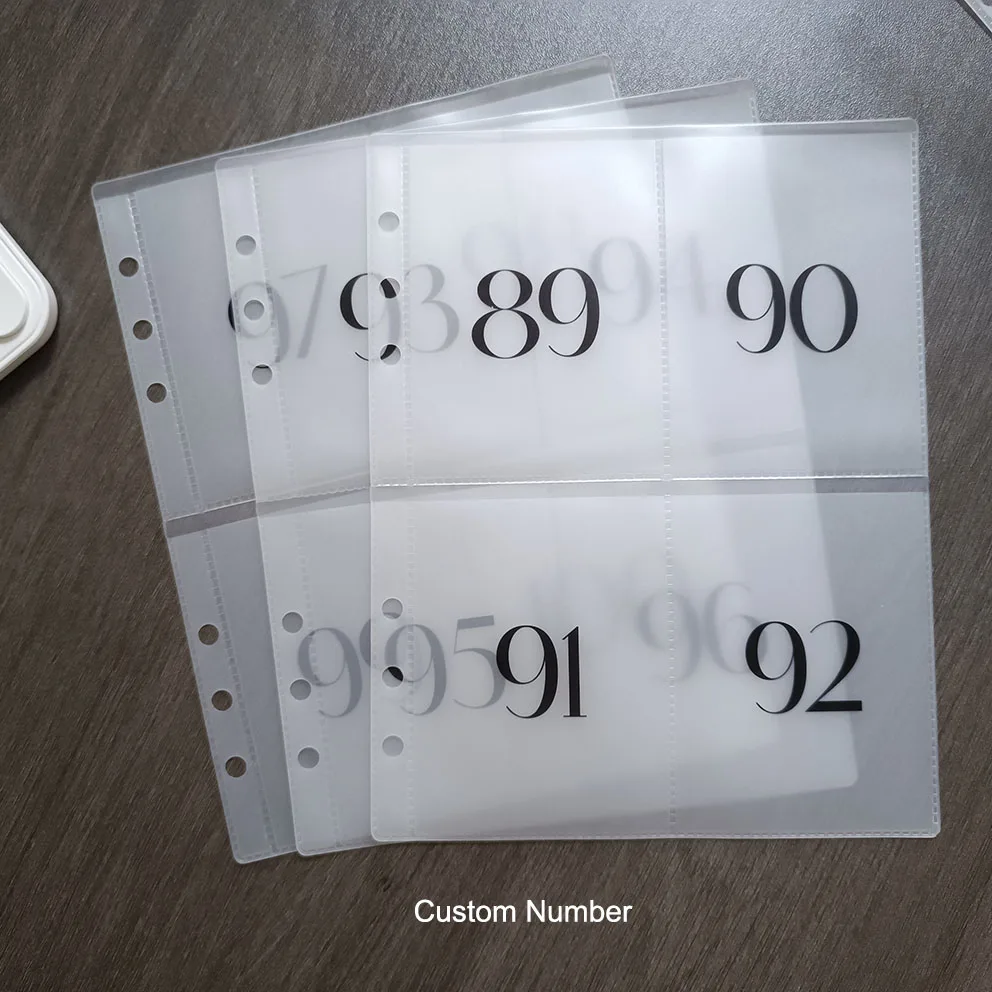 Custom Frost Clear PVC 4 Pocket A5 Binder with Zipper Bag - Organize Your  Savings Challenge with Durable Plastic Sleeves