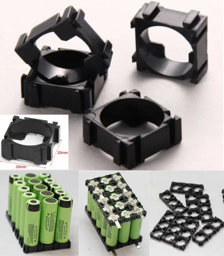 Plastica 1 2 3 Celle 18650 Staffa Portabatteria Batterie Cilindriche Confezione Disposivo Scatola Di Immagazzinaggio Custodia Antivibrante Per Fai Da Te