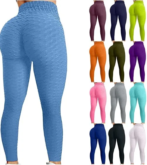 2023 Tiktok Cellulite Tissis Peach Butt Yoga Pants High Waist Fitness  Leggings By YiWu Tuofu clothing co., Ltd