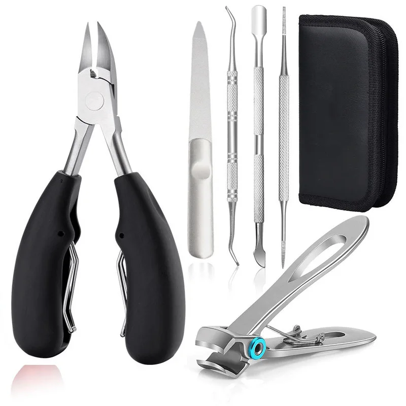 Toe Nail Clipper Pedicure Tools High Quality Stainless Steel Cuticle Nipper Set