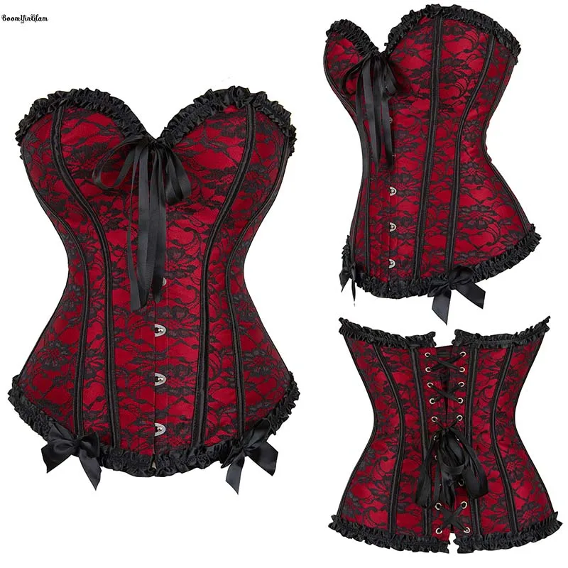 Busk Closure Back Lacing Ribbon Adjustable Sexy Fat Women Corsets Unique Sexy Women Pleated Corset Lingerie Plus Size 6XL