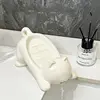 Soporte para jabón de gato blanco