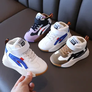 Basketball Styles High Top Designer Children Sneaker Wholesale Fashion Male Casual Shoes for Boys Rubber Sole Kids' Sport Shoes