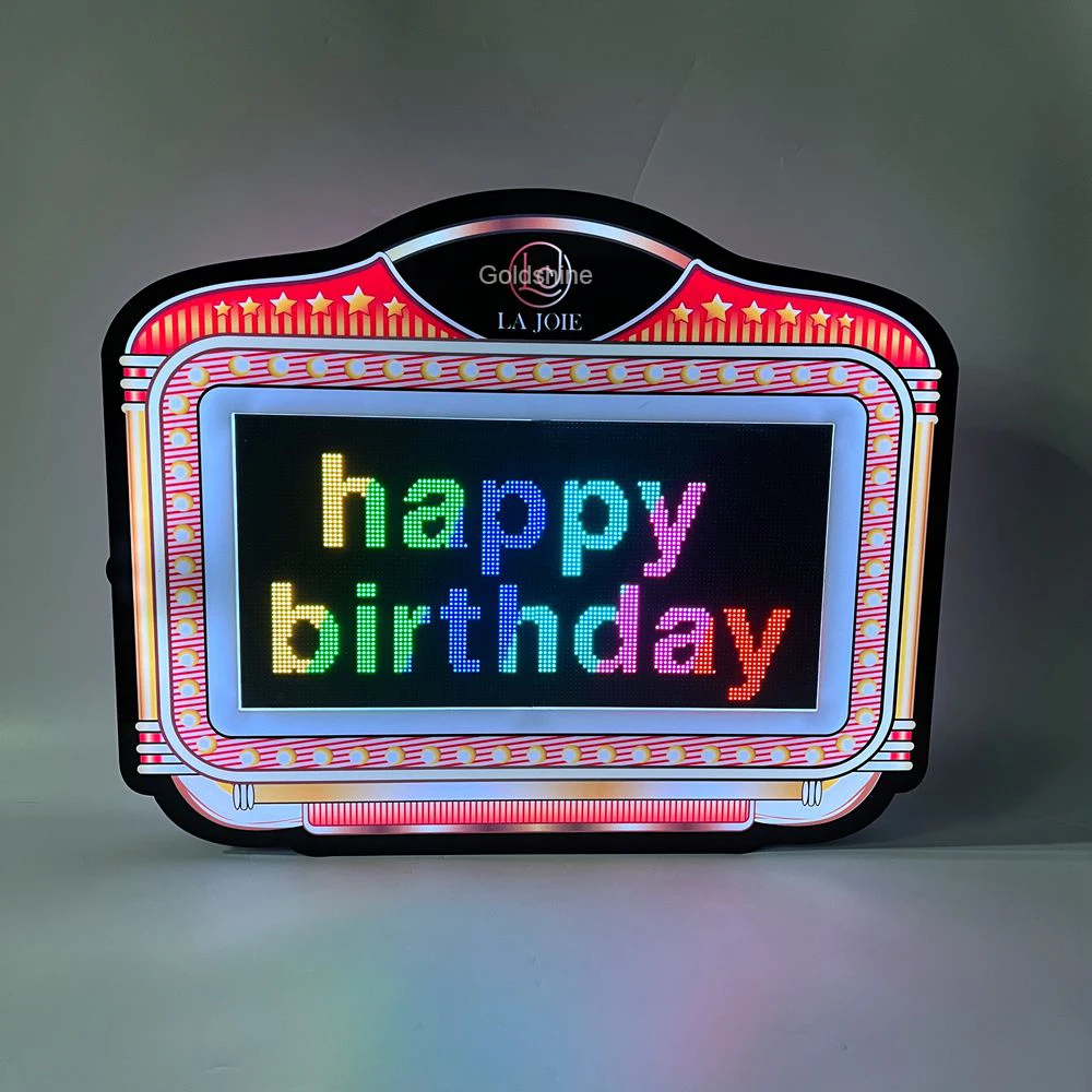 Custom Logo APP Programmable Scrolling LED Message Board Sign Vip Display Screen Bottle Service Sign Presenter for Nightclub Bar