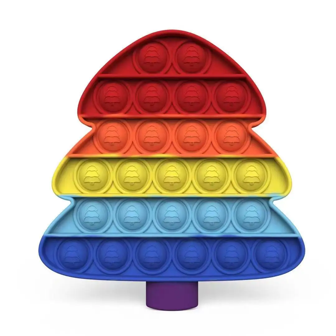 Лидер продаж на Amazon, Рождественская пузырьковая игрушка-антистресс для детей, сенсорное снятие стресса, новые антистрессовые игрушки-антистресс