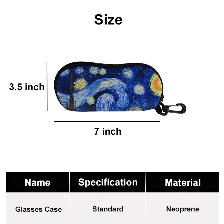 New Portable Sunglasses Case Glasses Protector Lightweight Zipper