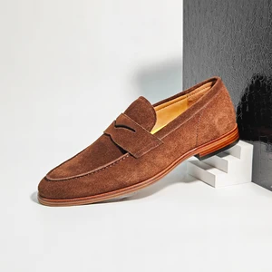 Classic Office Shoes Comfortable Suede Loafers Brown Slip-on Casual Shoes for Men High Quality Dress Shoes for Men