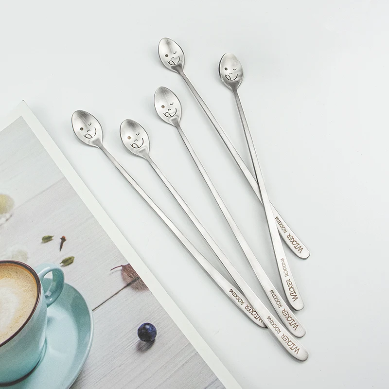 wholesale exquisite stainless steel long handle stir spoon