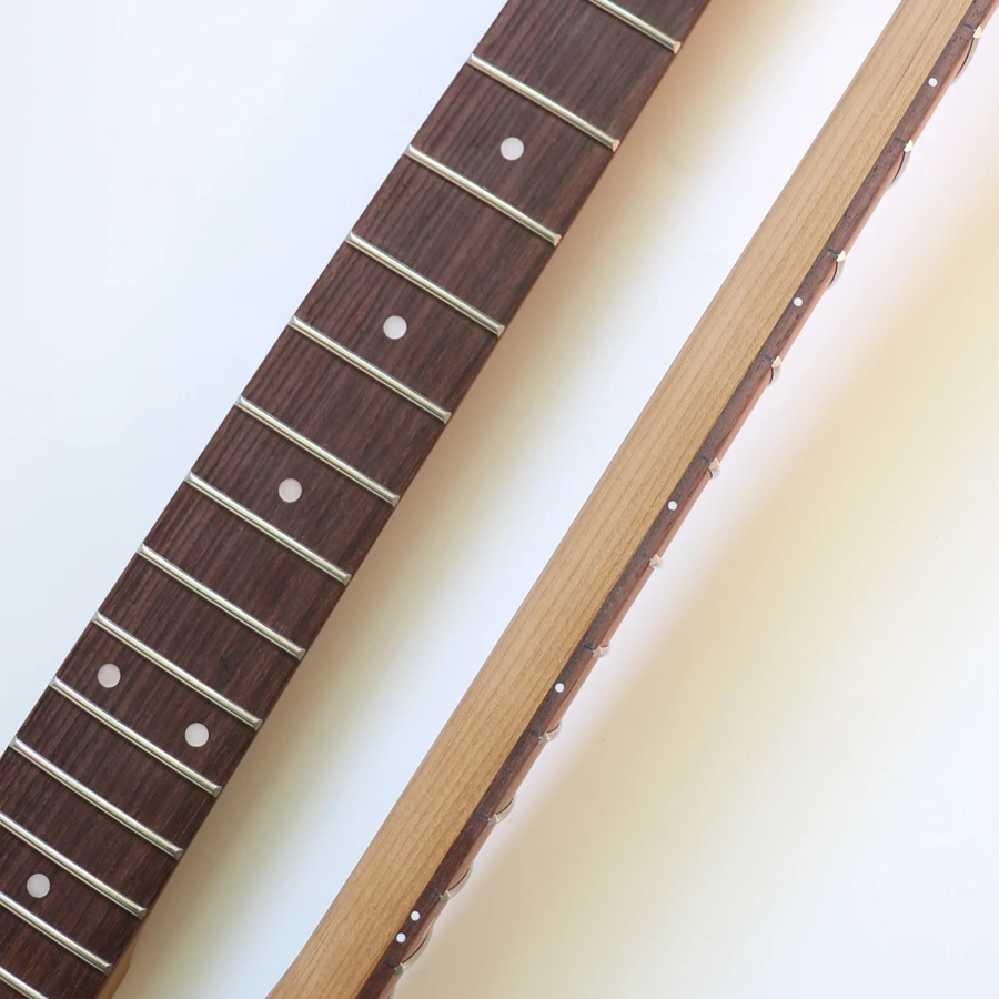 SUPVOX Guitar Neck 22 Fret Rosewood Fingerboard TL Electric Guitar Natural Glossy White Dots Musical Instrument Guitar Parts 