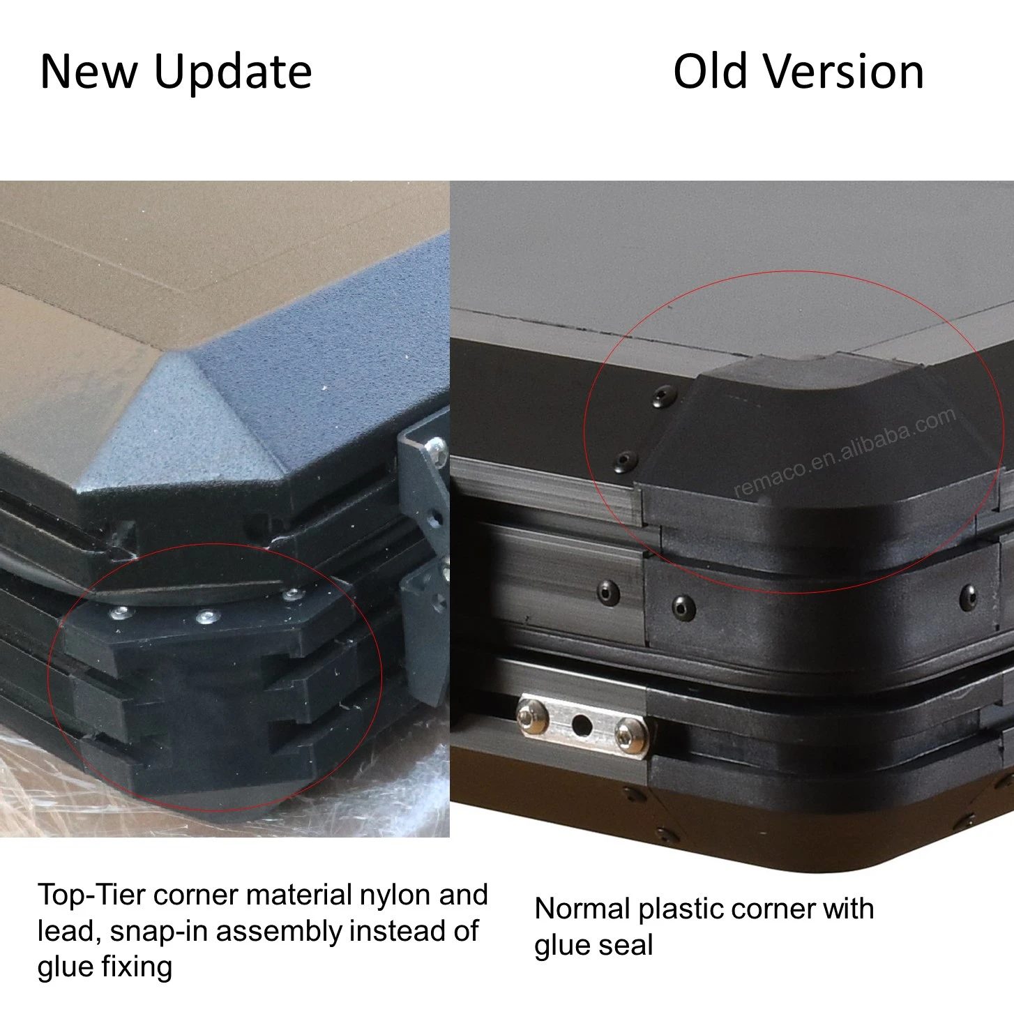 Remaco Outdoor Camping Rhombus Hardtop Roof Top Tent With Ac Port