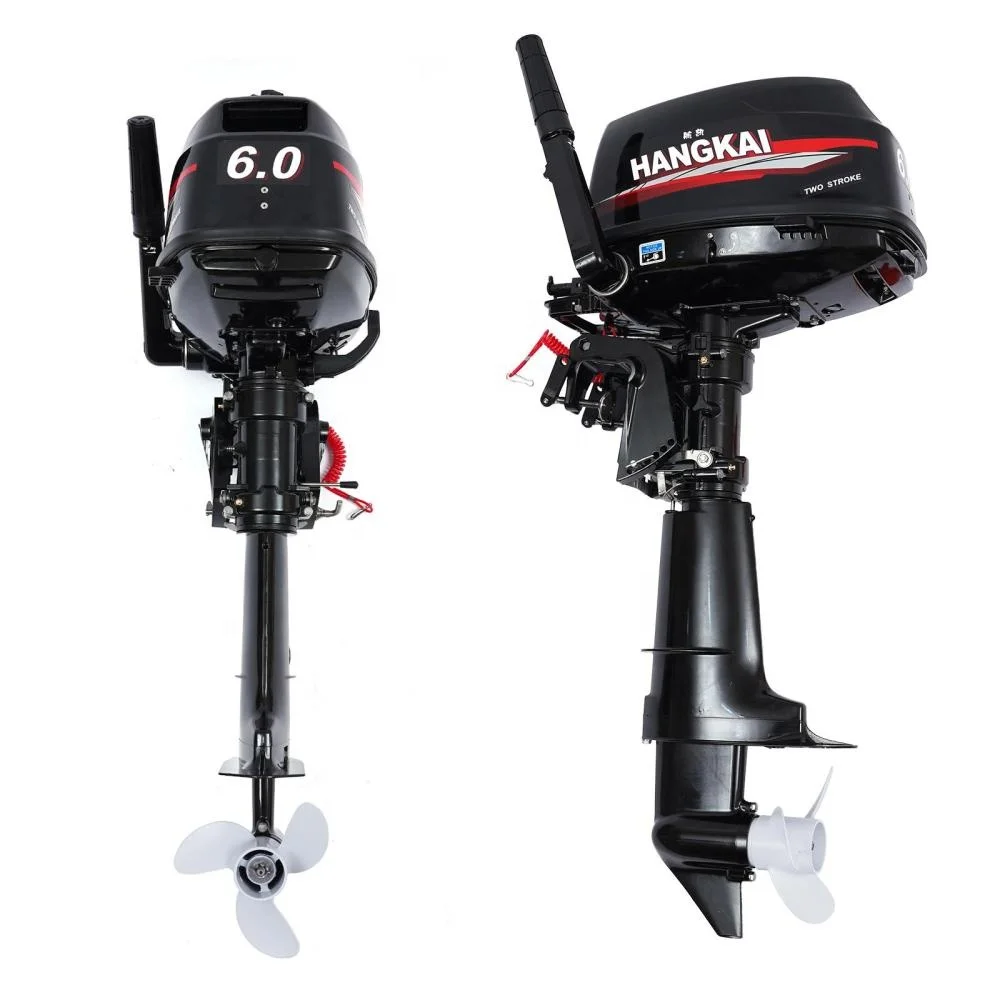 Moteur Hors-bord 3,6 CV 2 Temps 55 Cc – Léger 9,7 Kg, Refroidissement Mixte, Alliage Alu, Pour Bateau Gonflable Et Pêche