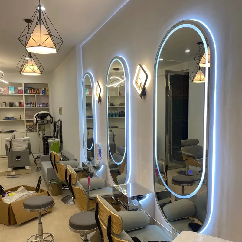 billet Uventet Derbeville test Wholesale Modern style salon furniture hair salon hairdressing mirror  wall-mounted double-sided makeup mirror, mirror with LED From m.alibaba.com