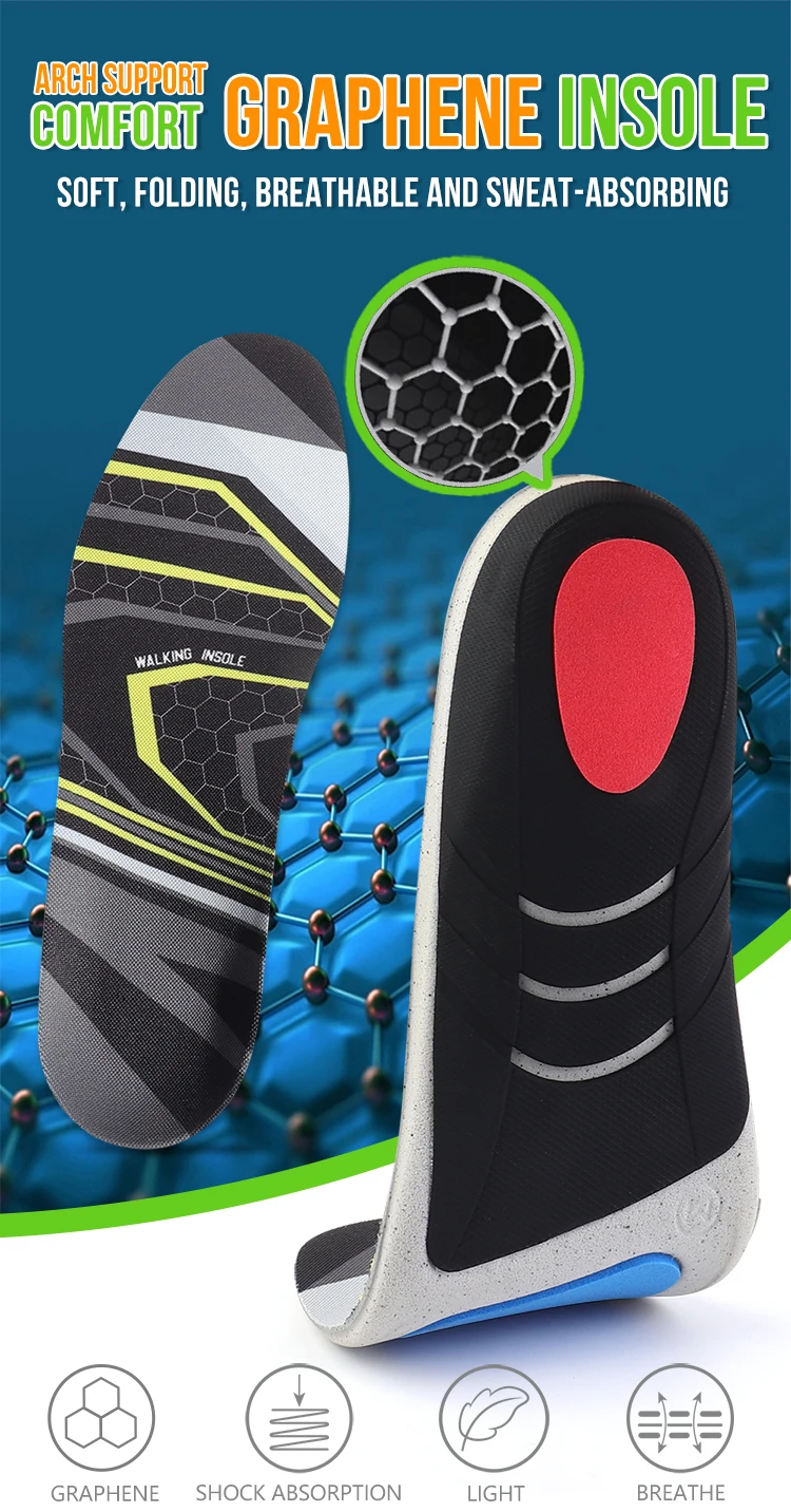 product joghn hard orthopedic adjustable sports foot support cycling insole sublimation printing insole graphene jumping insole-35