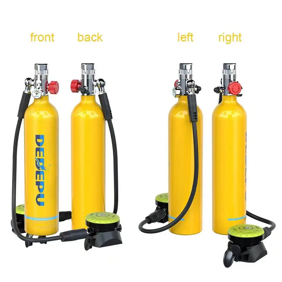 Explosive Models 1L Mini Scuba Diving Tank High Aluminium Dive Mask Adapter Manual Pump Carrying Bag Oxygen Air DOT Certified