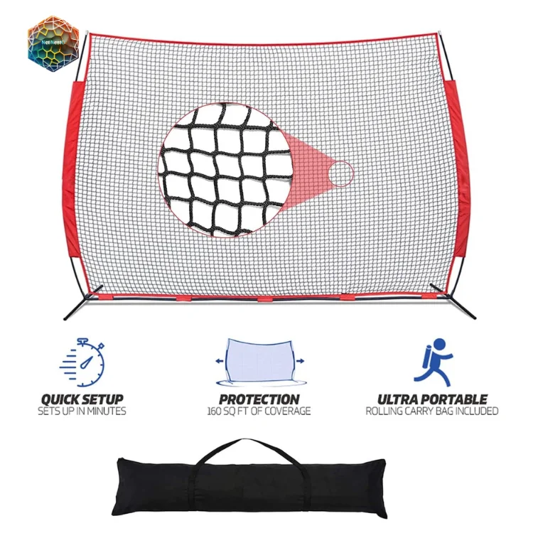 Portable Barrier Safety Net 12ft X 9ft For Baseball And Lacrosse - Buy ...