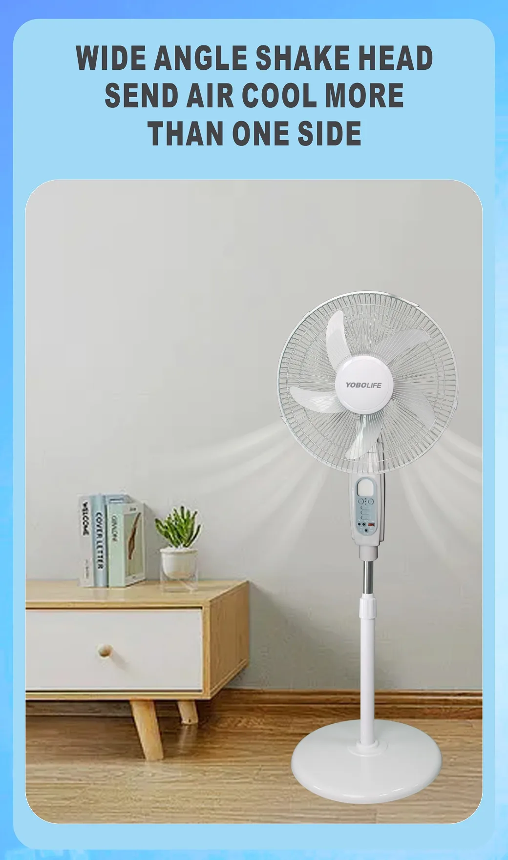 Stand Fan, LM-186, LED, USB, Solar - detail 8