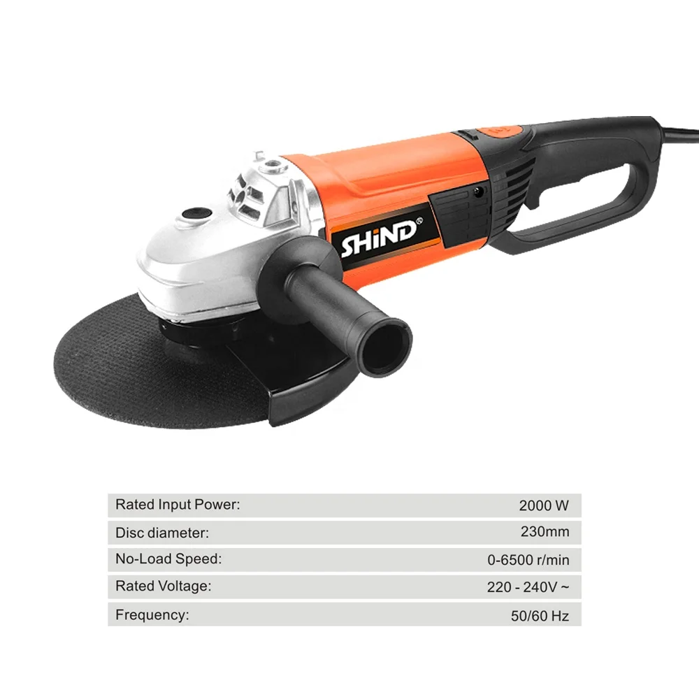 Angle Grinder Electrical Tools Rated Input Power (w) 2000W - China Angle  Grinder, Electrical Tools