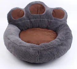 hot sale wholesale warm pet bed claw shape cat bed nonskid bottom removable cover PP cotton filler pet bed