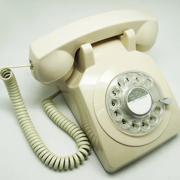 1960's Rotary Dial Old Vintage Style Corded Telephone Home Office Decor 