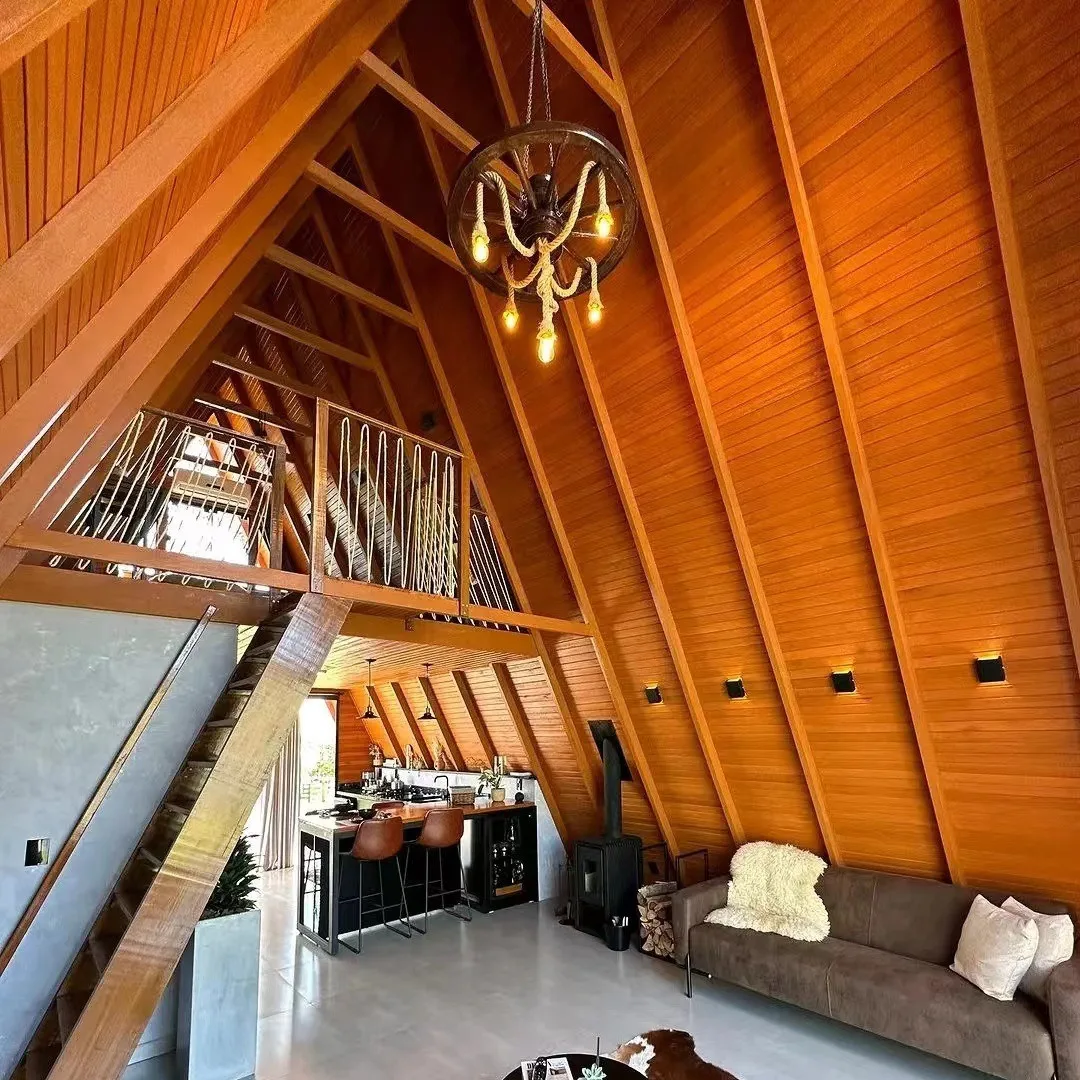 Prefabricated triangular wooden house, treehouse, 2-bedroom house ...