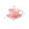 Juego de tazas rosas