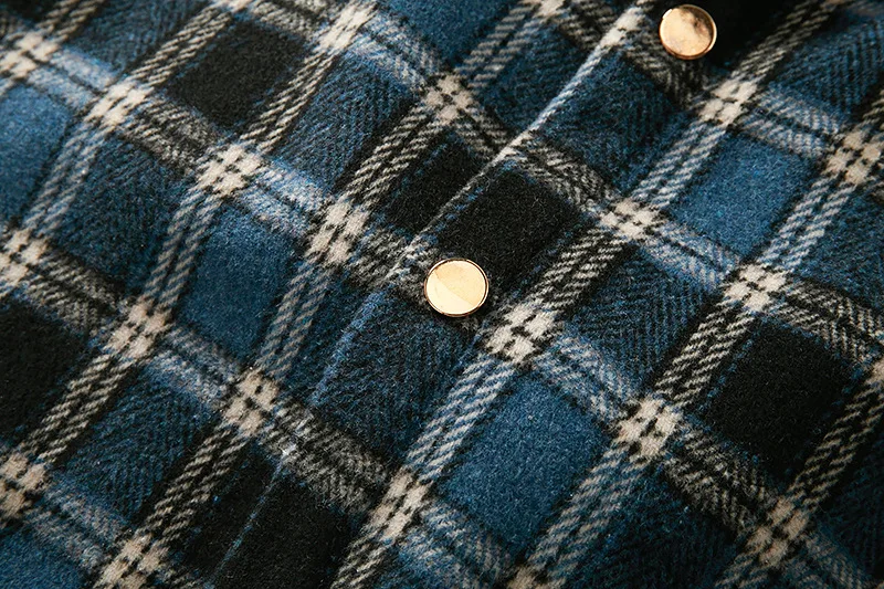Camicia scozzese in flanella da uomo a maniche lunghe casual con risvolto di nuova moda 2022253_voghion.com