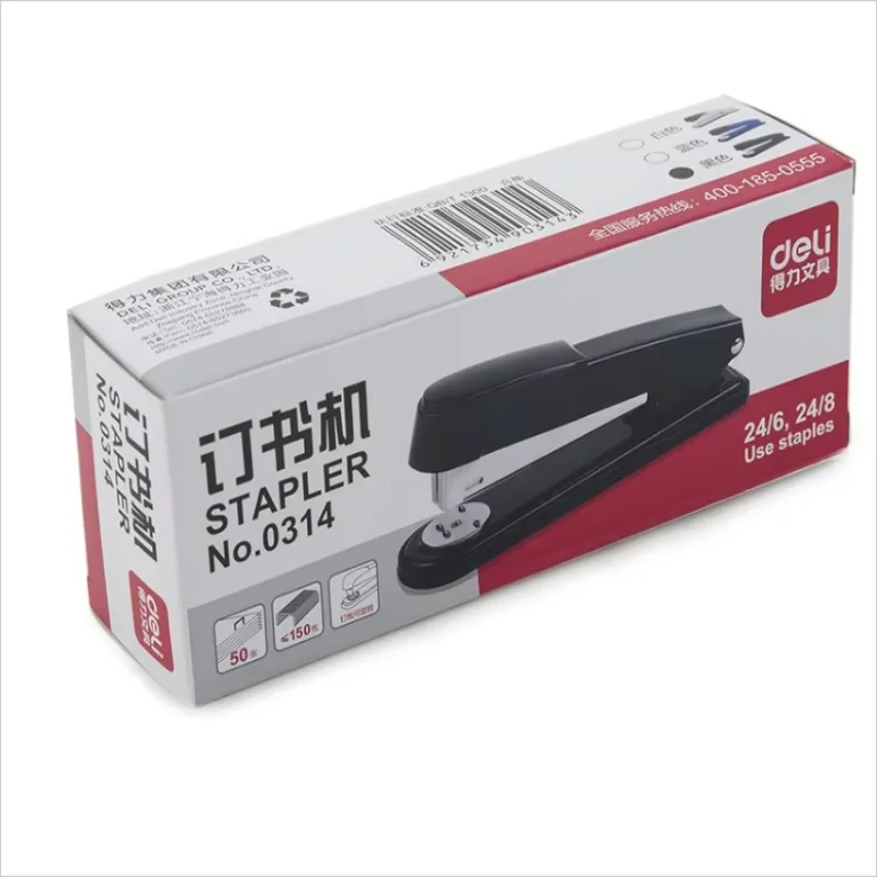 Ручной металлический Настольный степлер со скобами пластиковые канцелярские принадлежности для школы и офиса