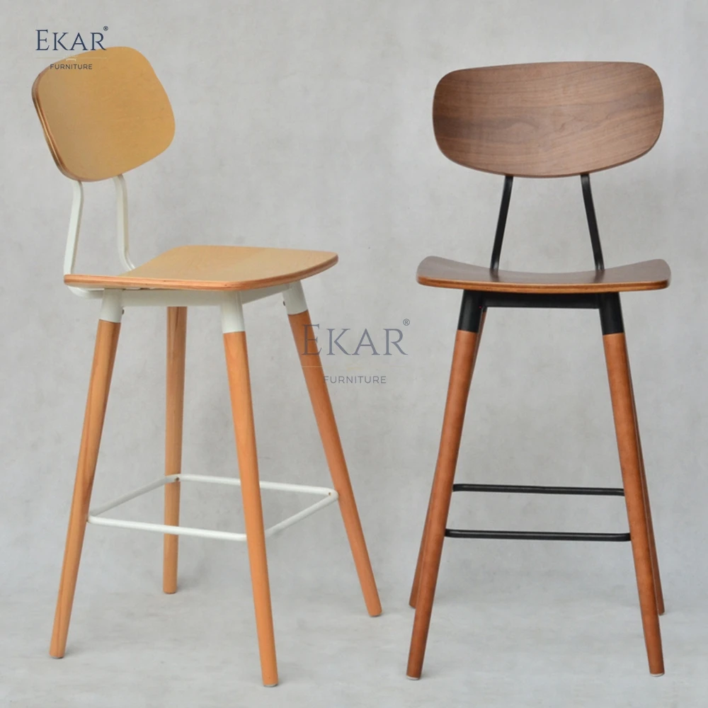 Modern wooden design bar stool factory