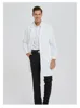 Mens white coat long sleeve-high end