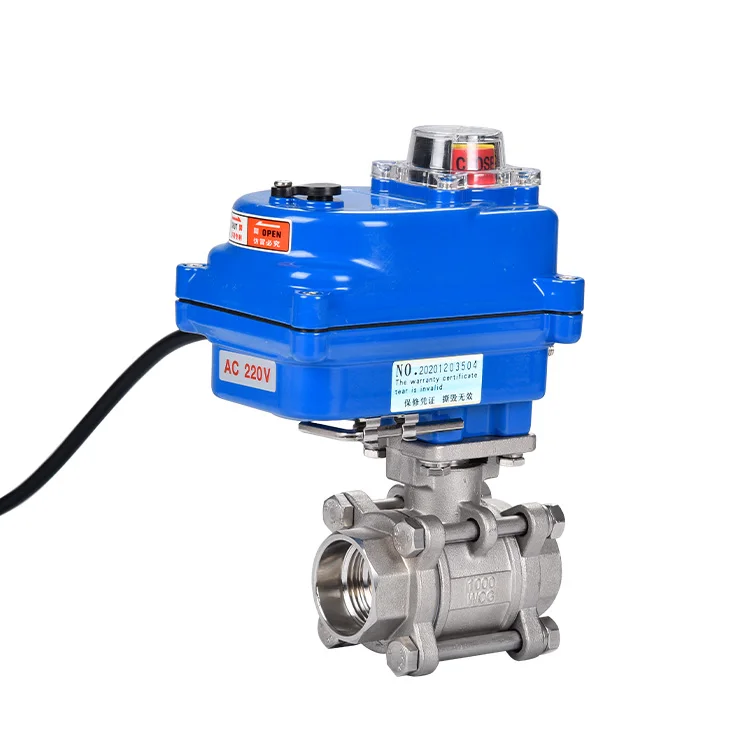 Steel Plumbing Materials Electric Ball Valve Dn15 Electrical On/Off Motorized 12V Electric Ball Valve