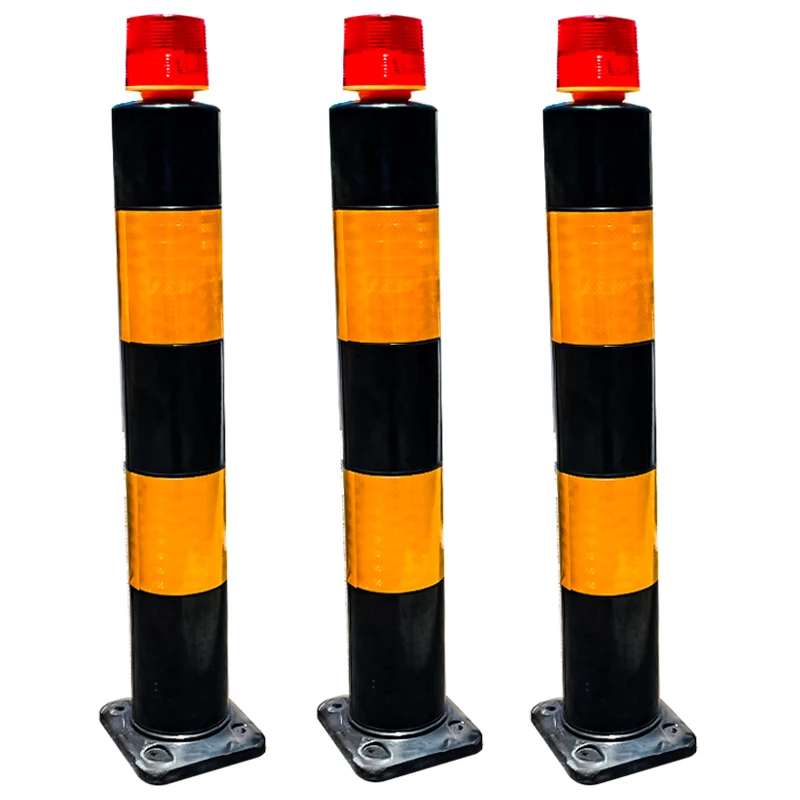 Factory Recyced Rubber Bollard BollardGard With High Visibility Reflective details