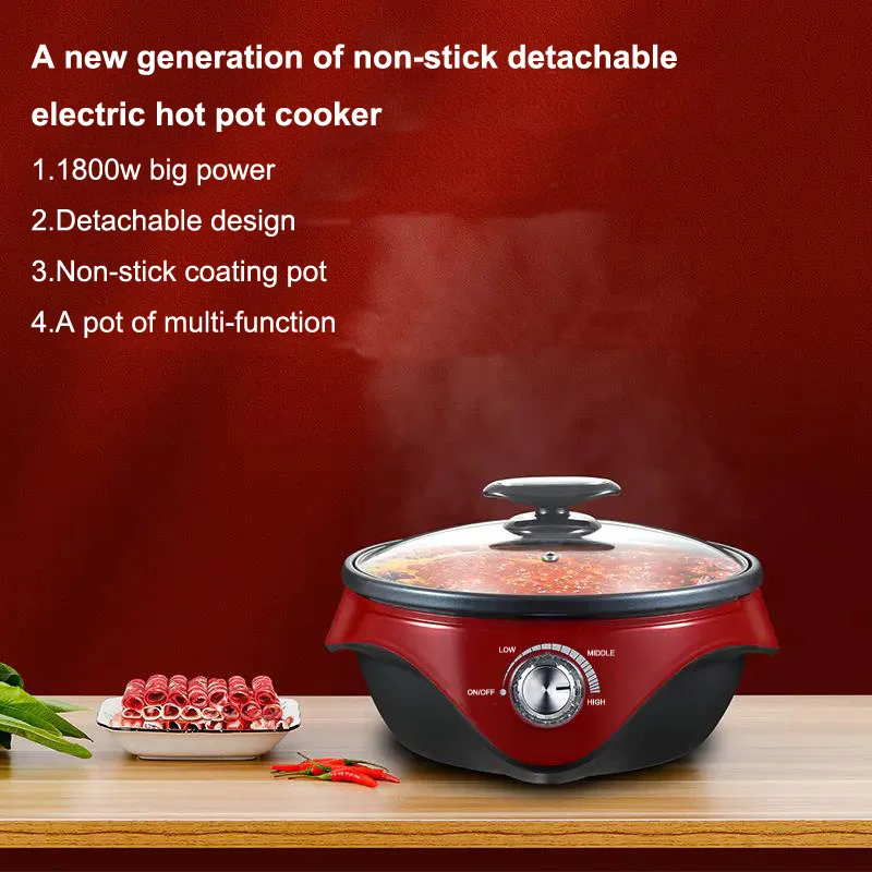 1pc Electric Hot Pot Home Multi Functional Electric Cooking Pot