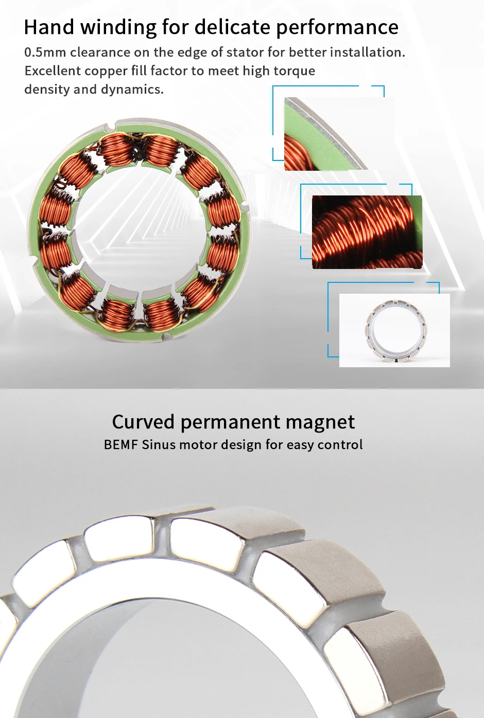 Cubemars RI80 Lamination Stator Frameless Bldc 48V Motor