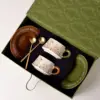 Brown green lily cup gift box