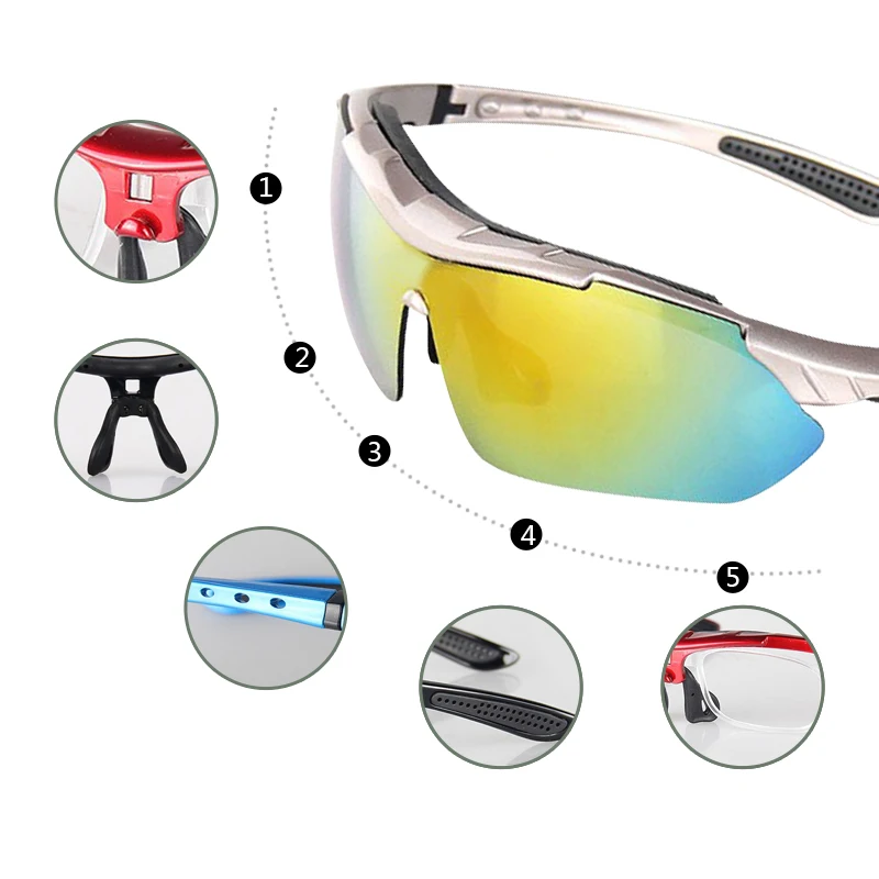 Uv400 Protection Sports Goggles Sunglass for Bike Driving Cycling