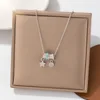 Stella con diamante singolo - Argento