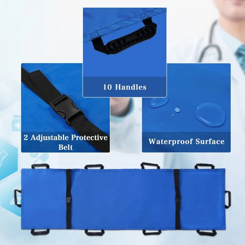 First Aid Medical Mover Portable Transport Unit, Patient Transport Soft Stretcher with Carrying Bag for Outdoor Emergency Rescue
