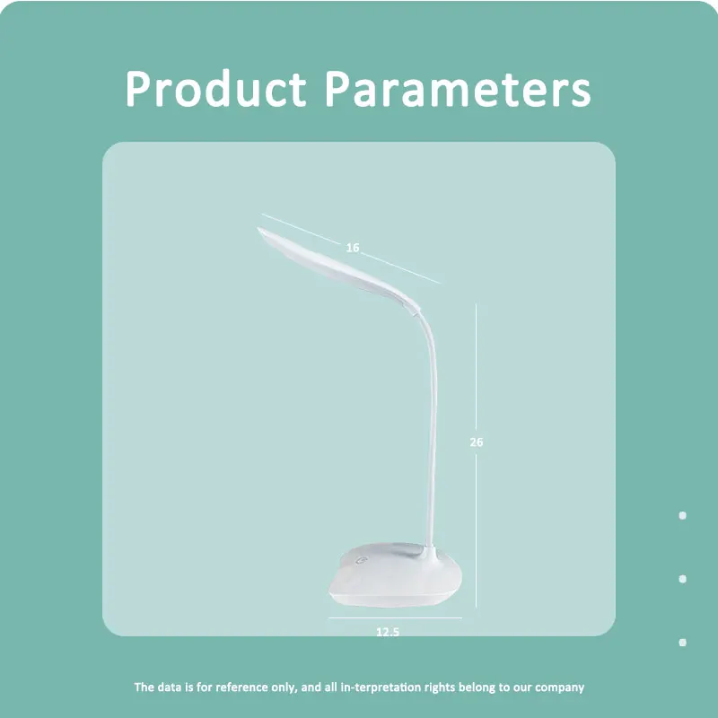 Энергосберегающая Светодиодная настольная лампа гибкая 3 уровня яркости 5 Вт сенсорное управление для общежития кабинета